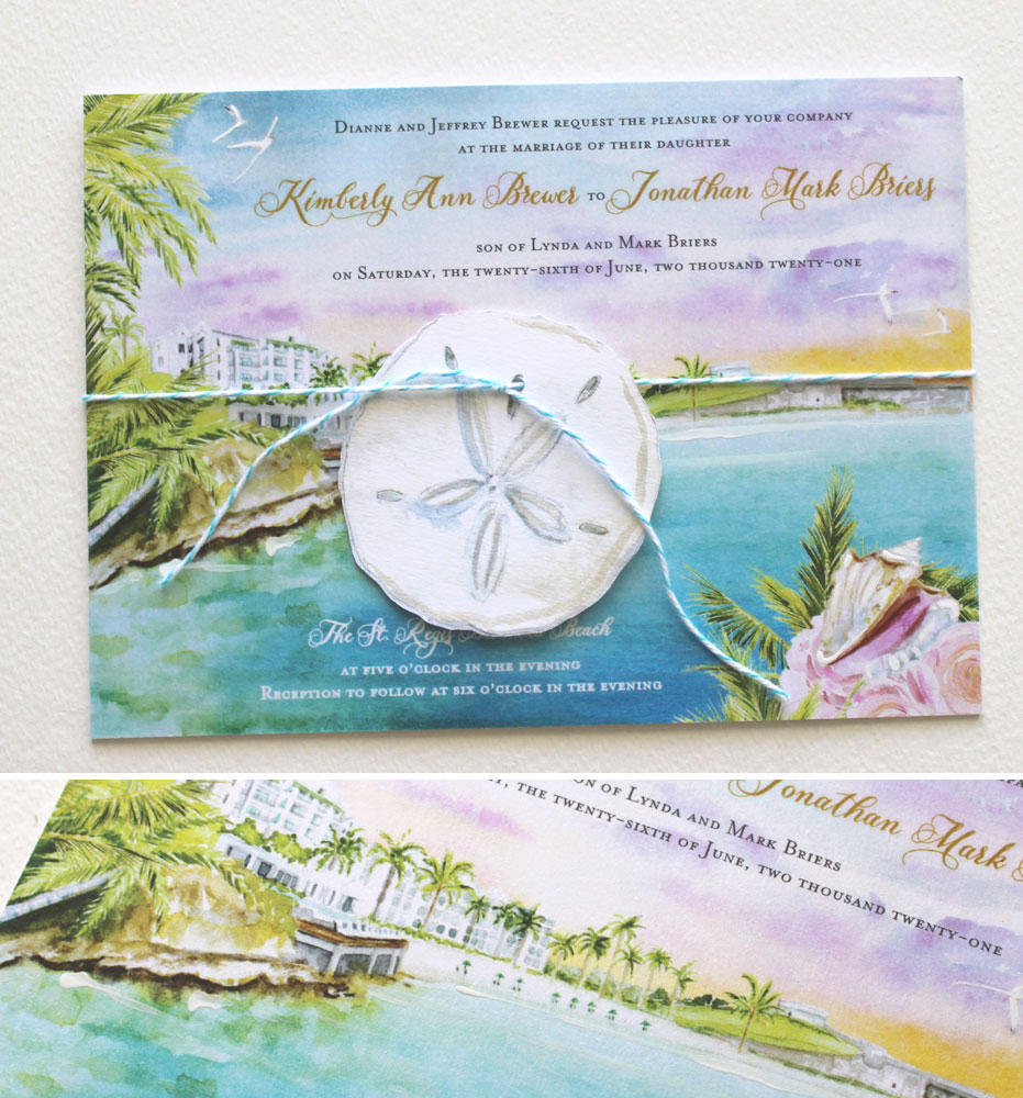 Bahamas Caribbean Wedding Invitations