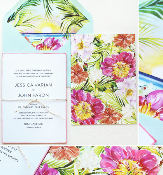 Bright Tropical Wedding Invitations