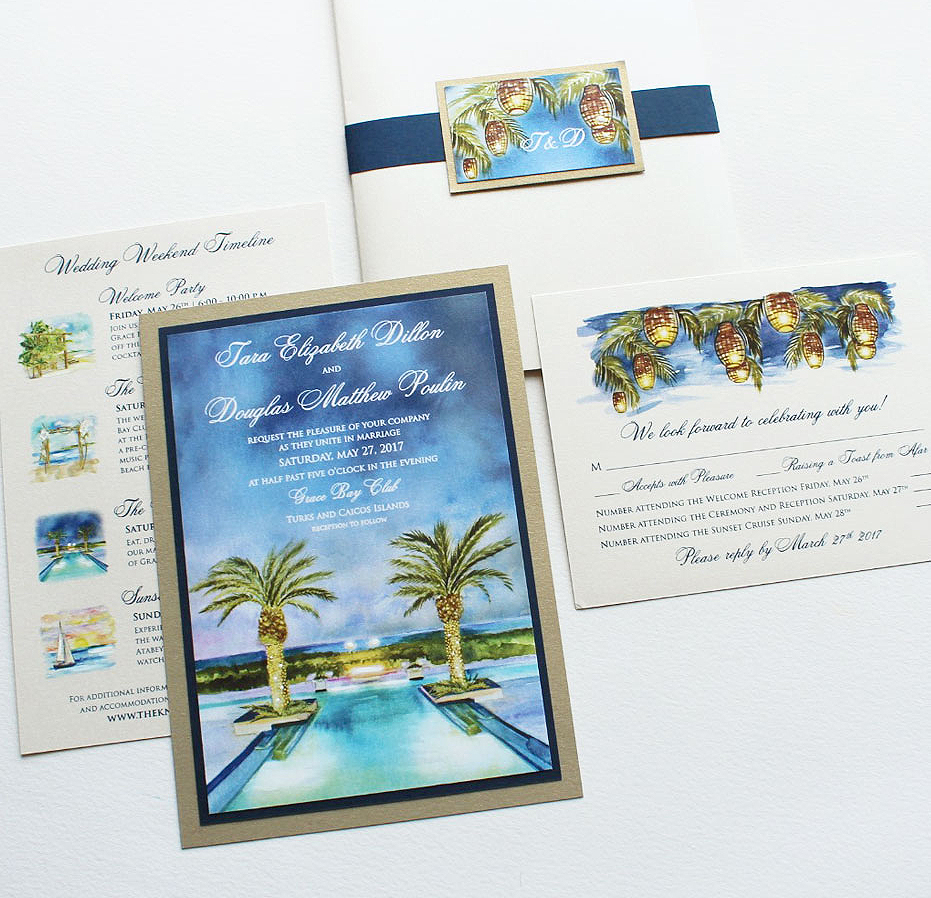 Palm Tree Wedding Stationery