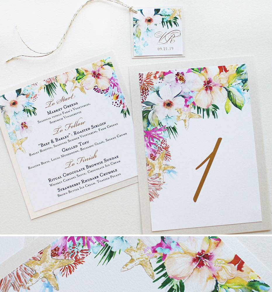 Tropical Wedding Day Accessories
