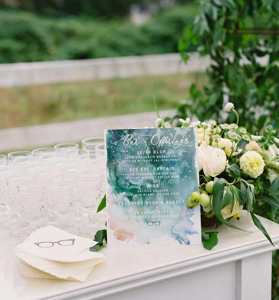 Green Watercolor Wedding Stationery