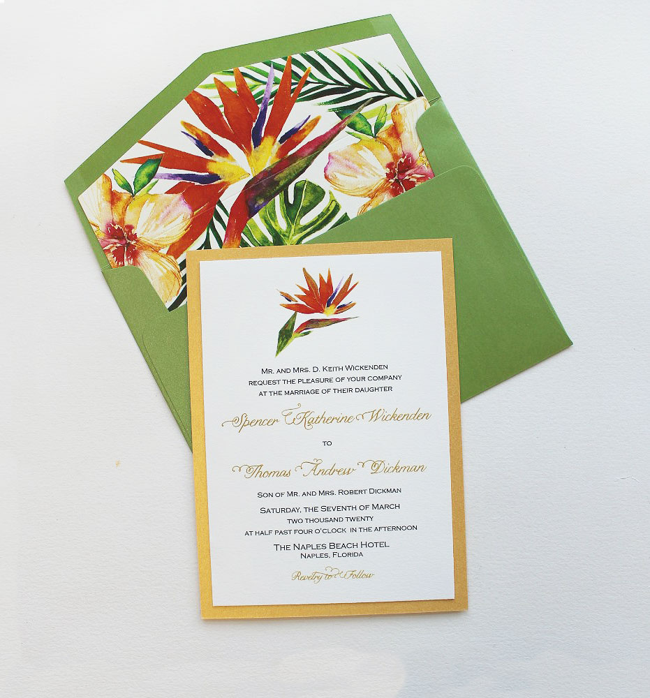 Tropical Wedding Invitations 