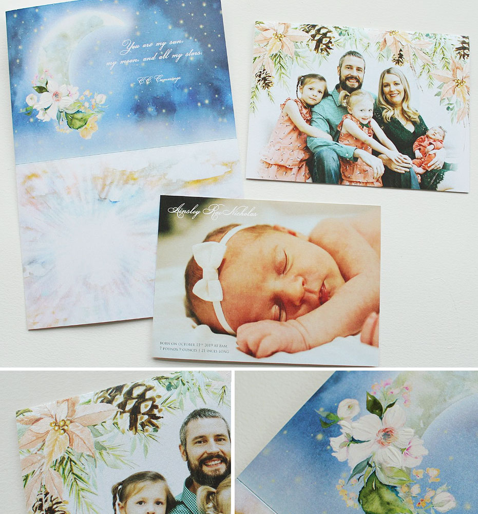 Winter Birth Announcement Holiday Card