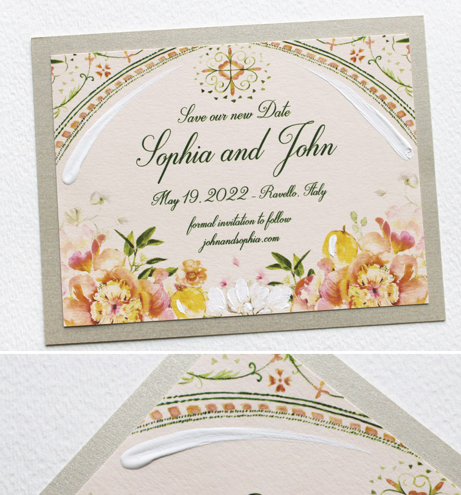 Italian Tile Pattern Wedding Invitations