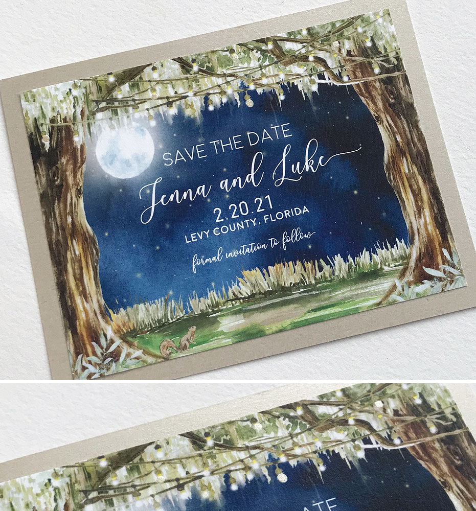 Watercolor Tree Wedding Save the Date