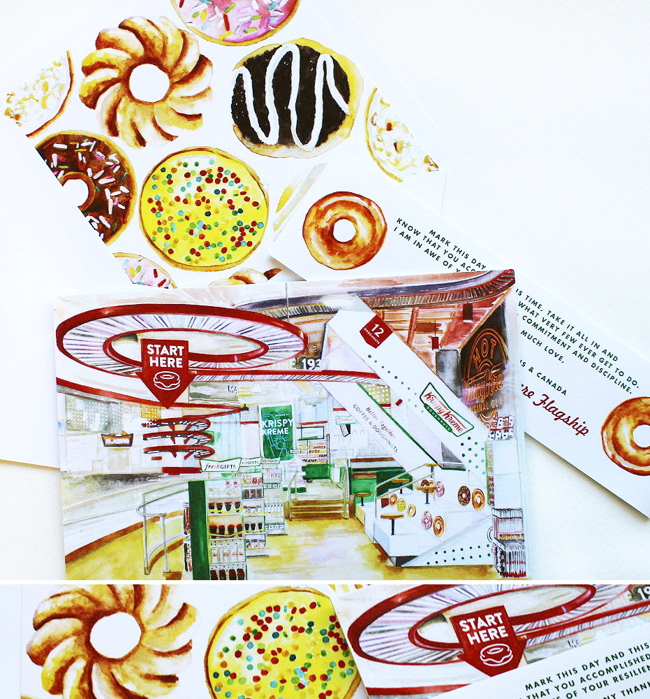Custom Illustrated Donut Stationery