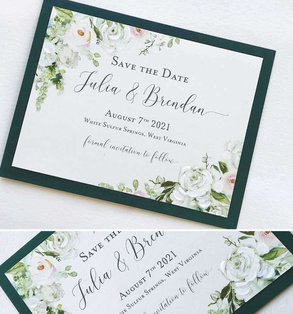 Summer Floral Wedding Save the Dates