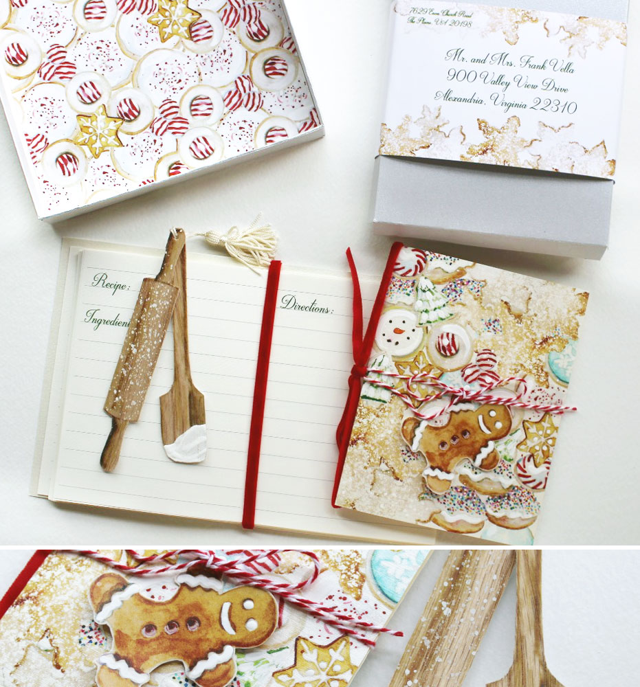 Watercolor Christmas Cookie Holiday Cards