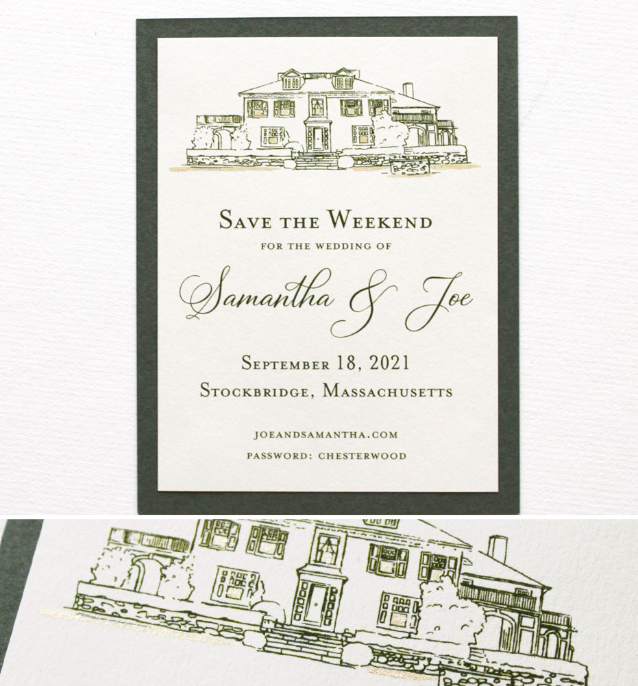 Elegant Custom Wedding Save the Dates Elegant Olive Green Wedding Invitations 