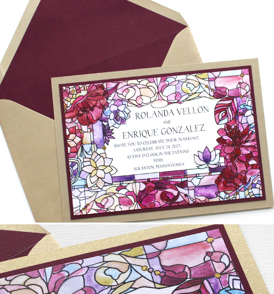Stained Glass Wedding Invitations