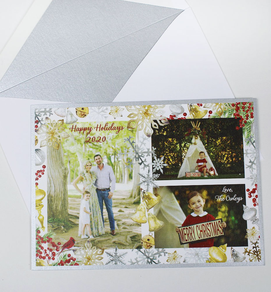 Embellished Photo Family Christmas Card