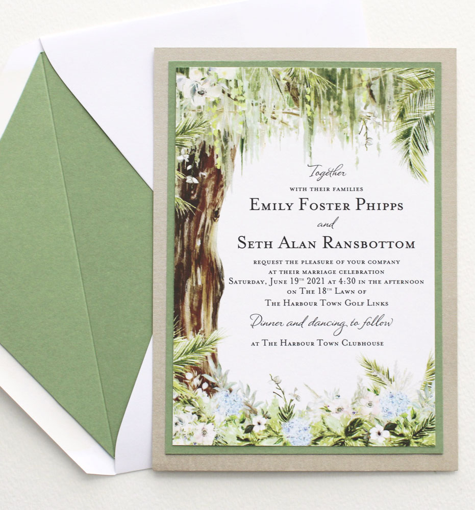 Oak Tree Southern Wedding Invitations