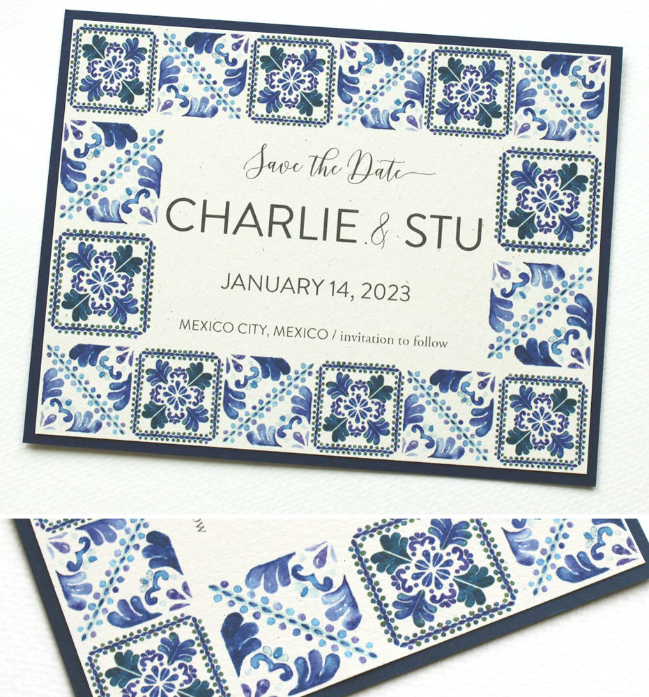 Mexico Tile Save the dates