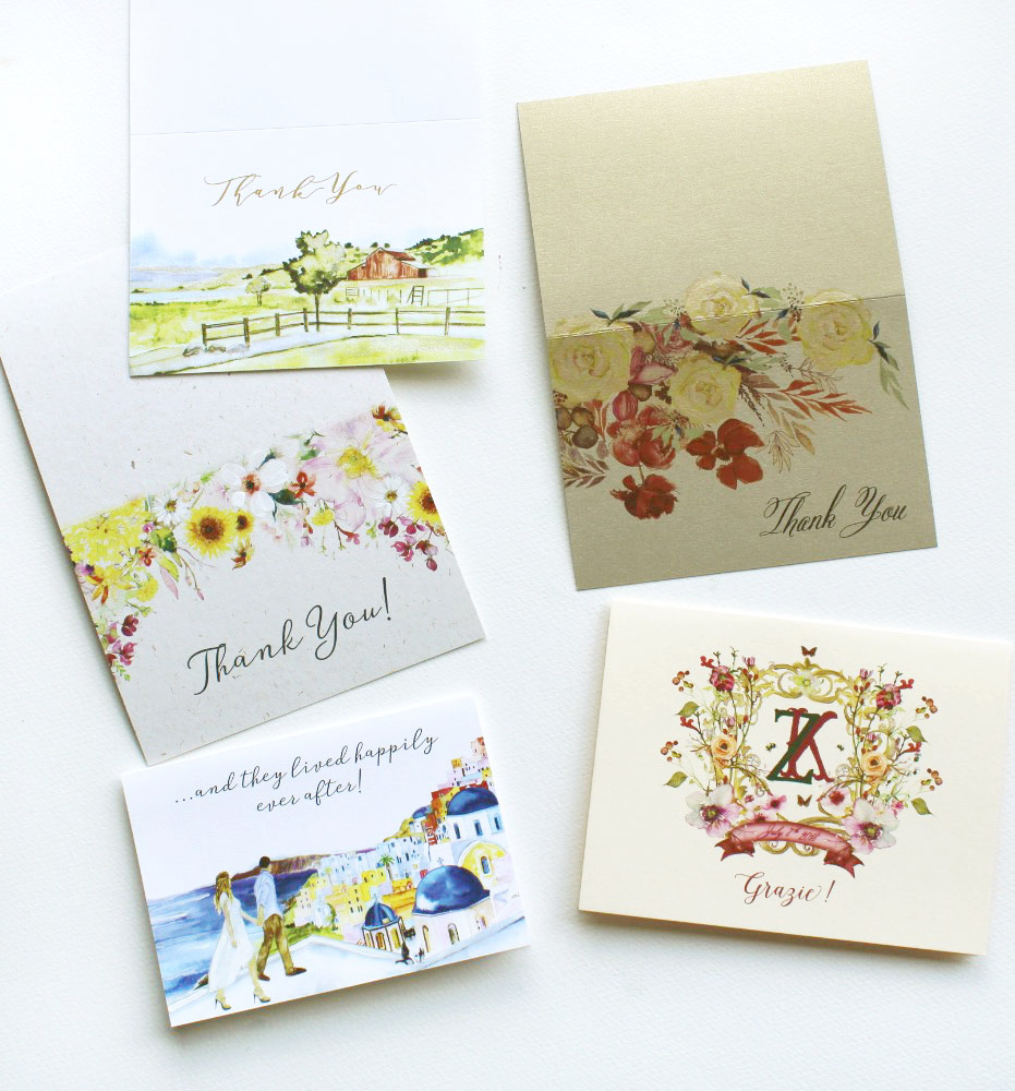 Custom Illustrated Thank You Notes
