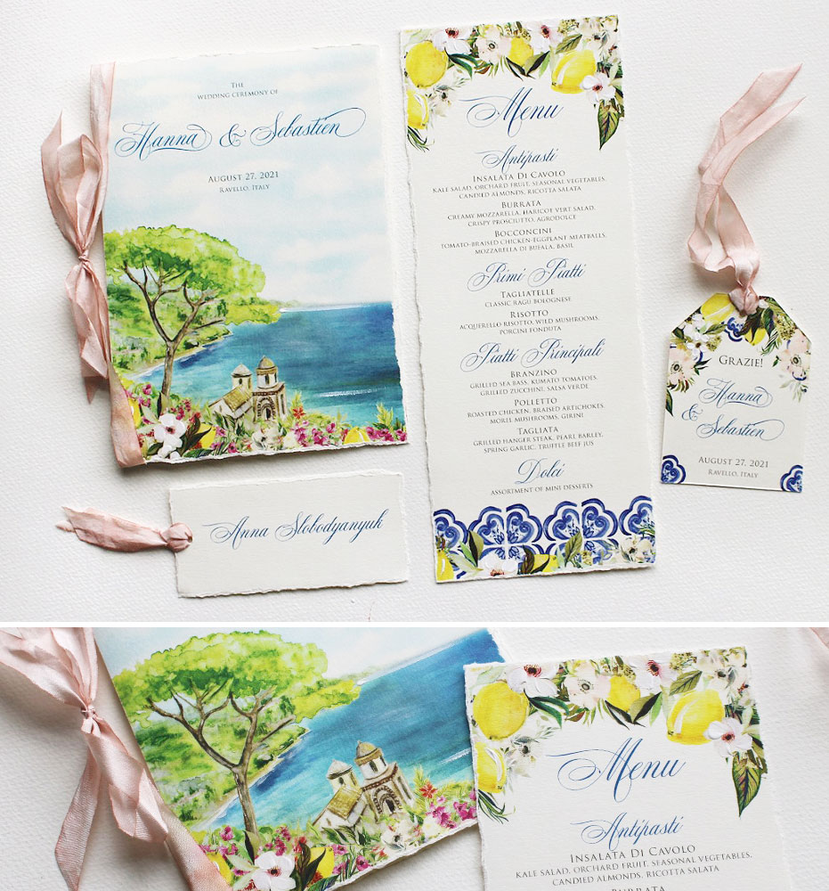 Ravello Italy Wedding Stationery