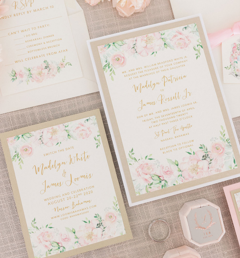 Key West Tropical Beachy Wedding Stationery