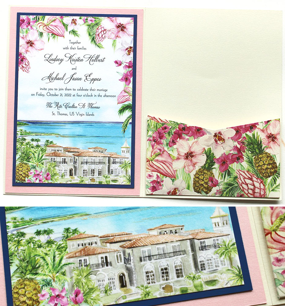 Tropical Wedding Invitations