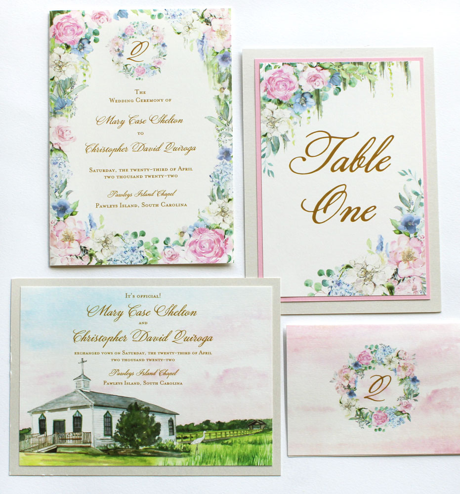South Carolina Custom Wedding Stationery