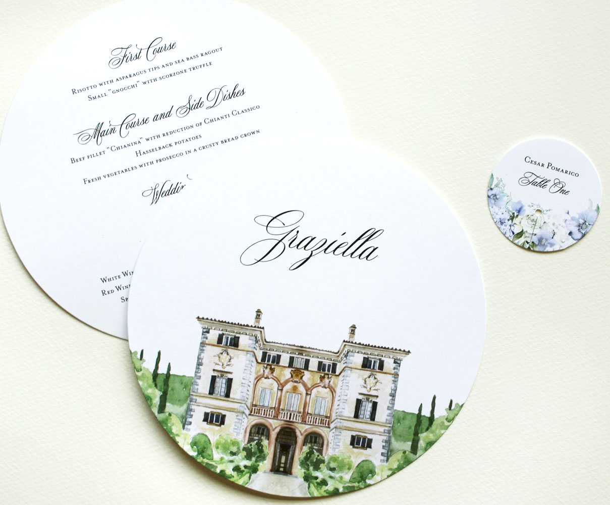 Italian Villa Wedding Stationery
