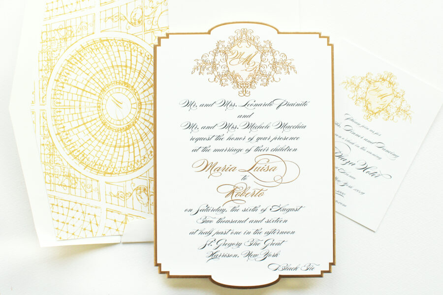 gold-embossed-monogram-wedding-invitations