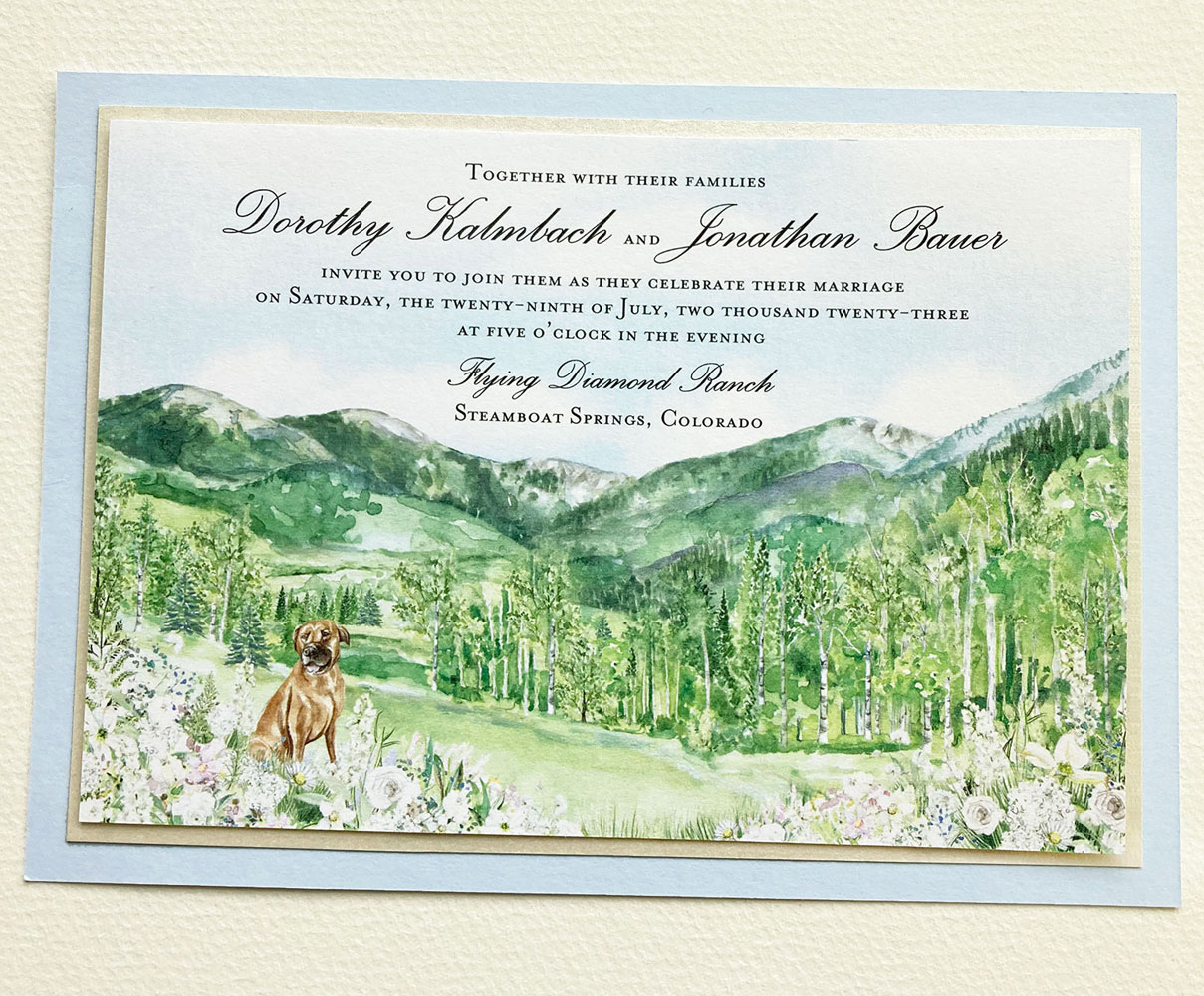Flying Diamond Ranch Wedding Invitations