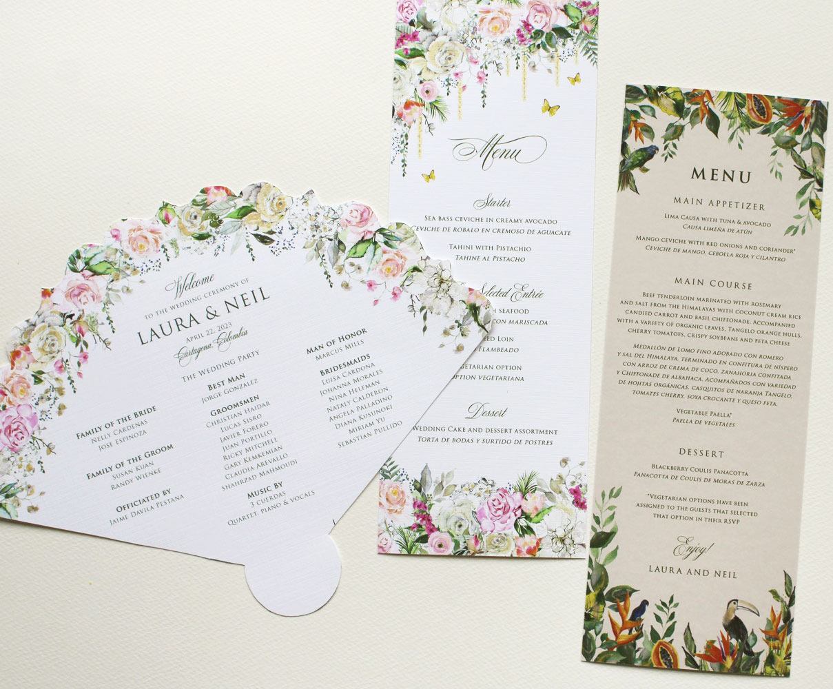 Colombia Destination Wedding Invitations and Stationery