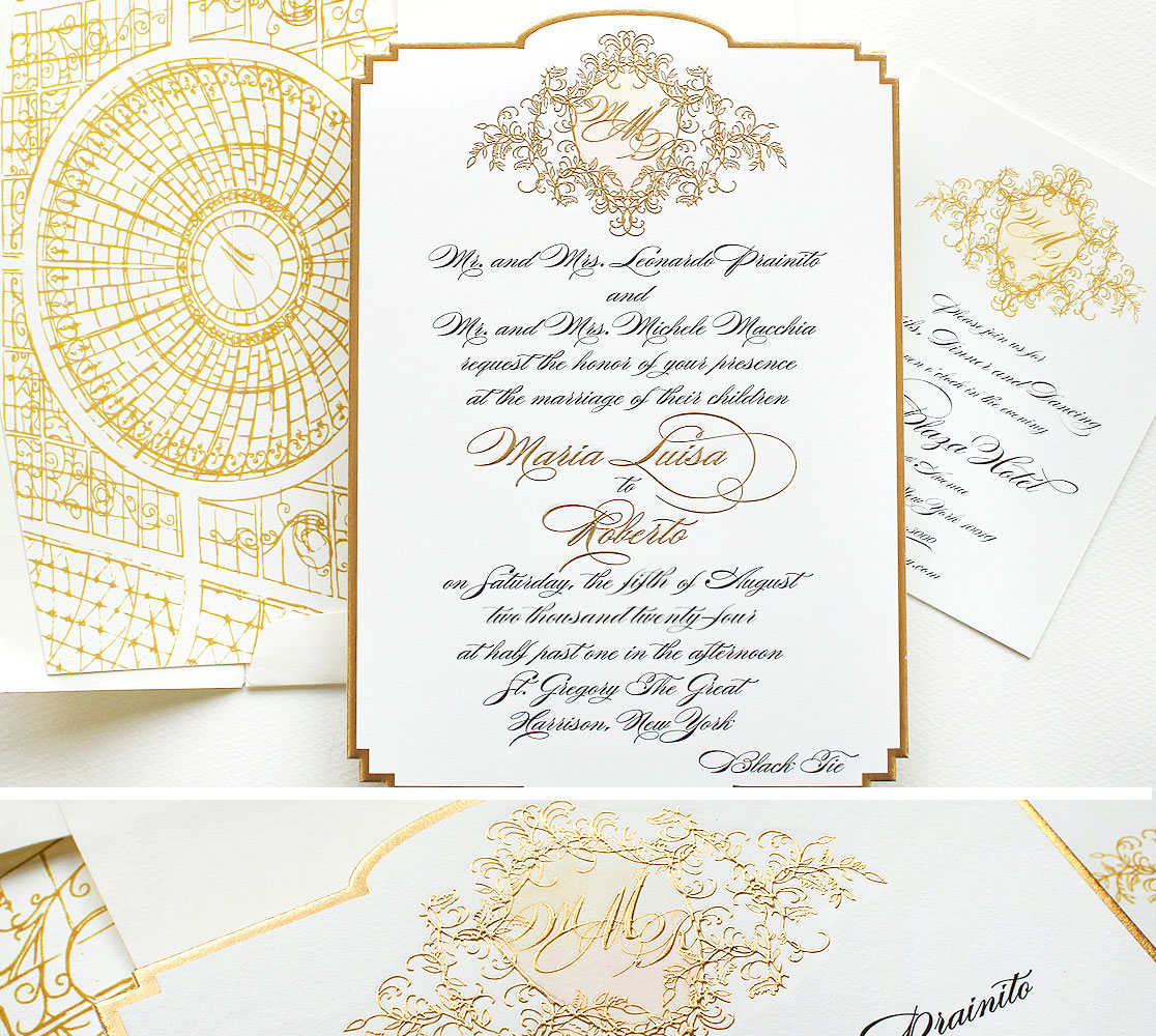 gold-foil-monogram-wedding-invitation