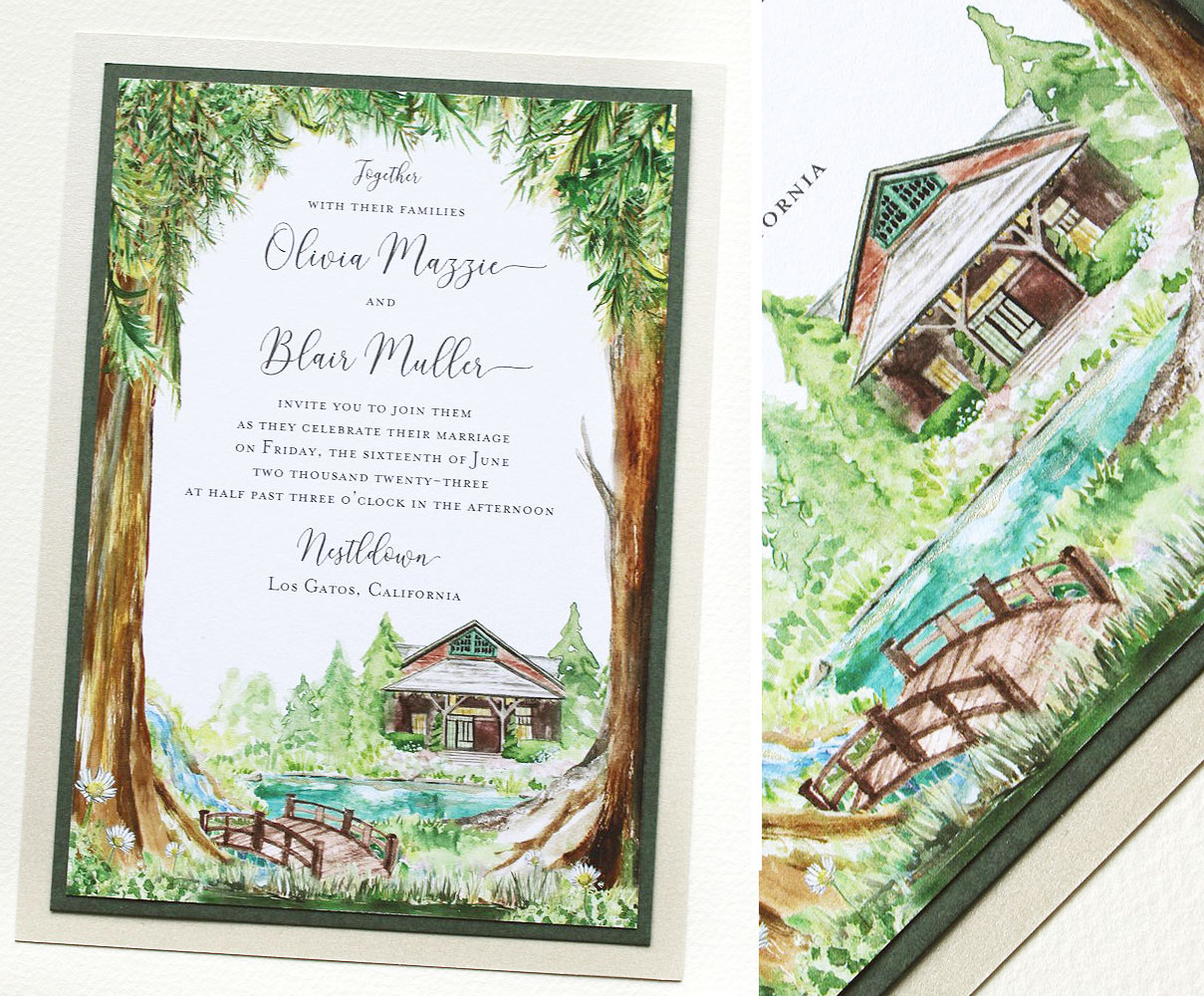 Redwood Forest Nestldown Wedding Invitation