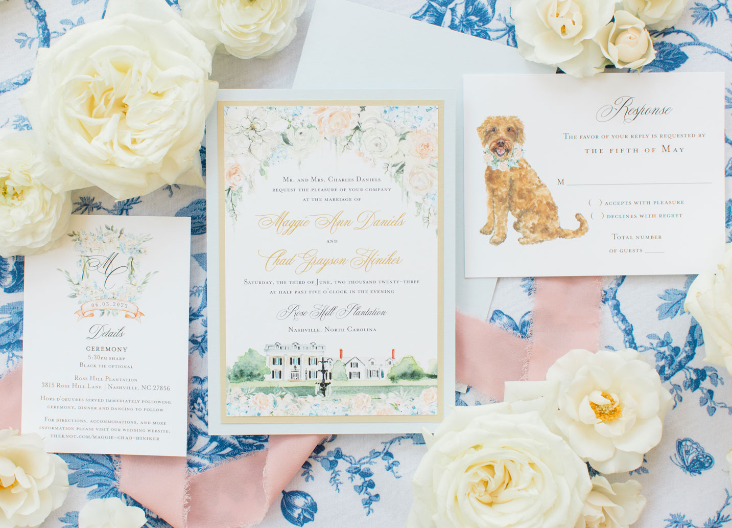 Rose Hill Southern Wedding Invitations