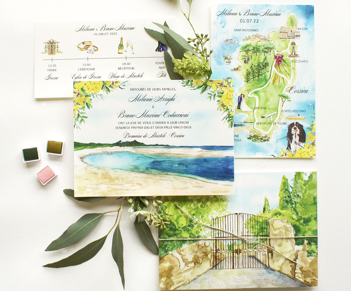 Corsica Wedding Invitations