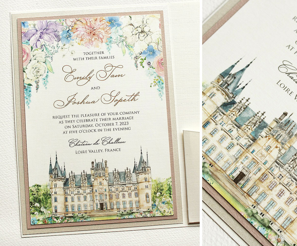 Loire Chateau Wedding Invitations