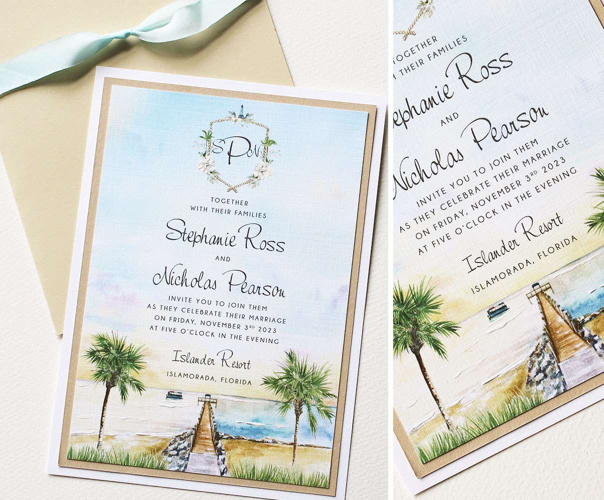 Islamorada Florida Wedding Invitation