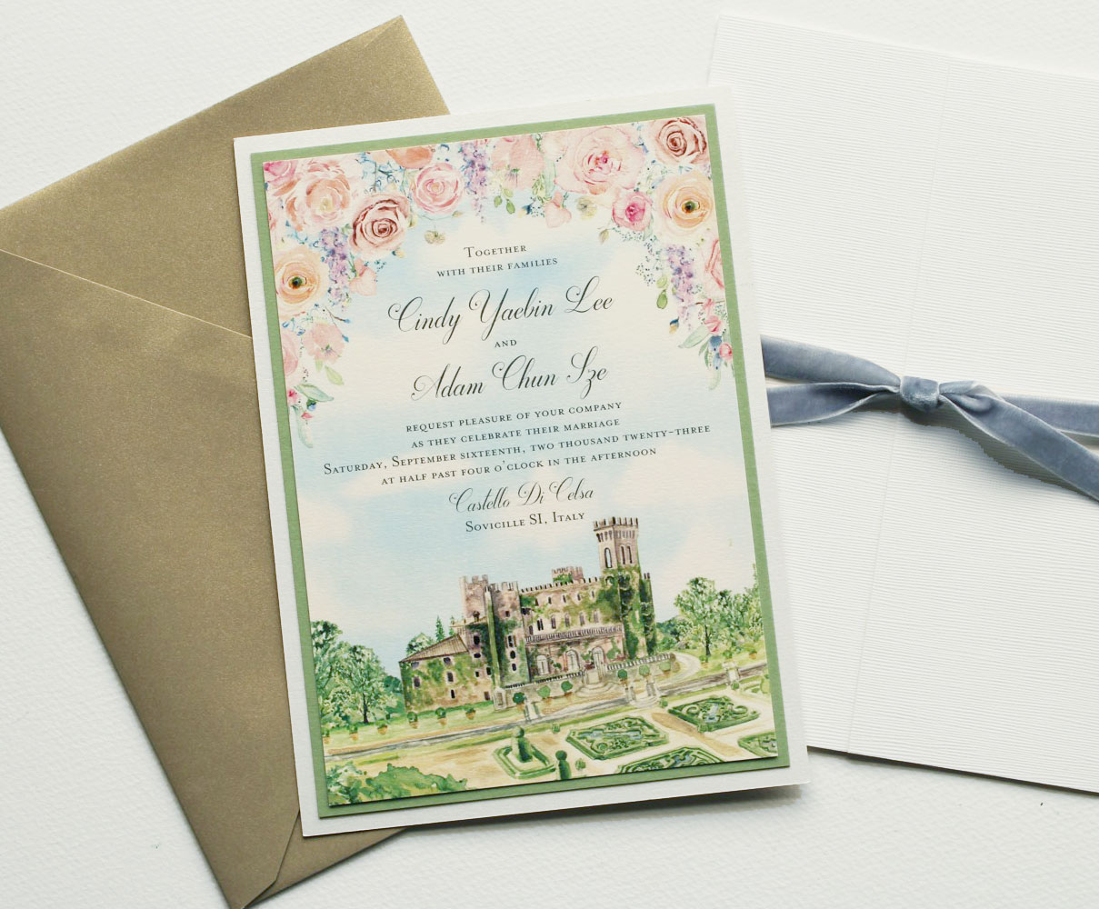 Castello di Celsa Wedding Invitations
