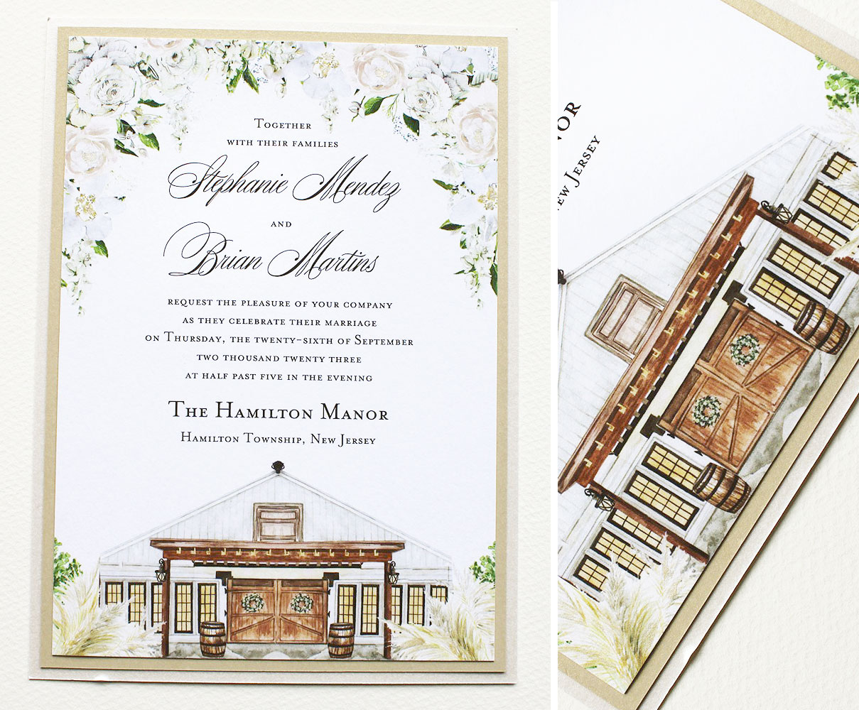 Hamilton Manor Wedding Invitations