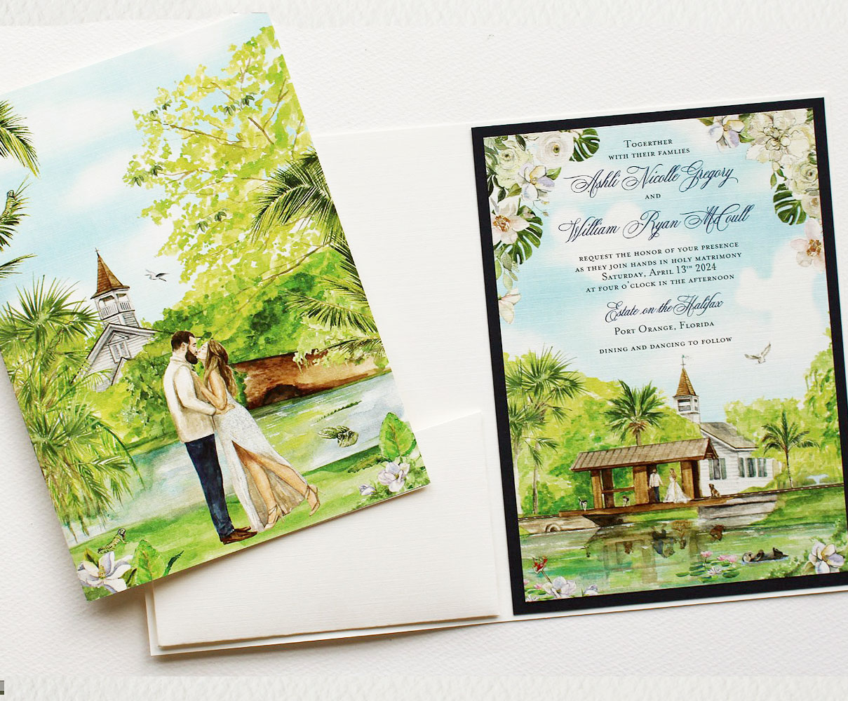 bride-and-groom-portrait-wedding-invitation
