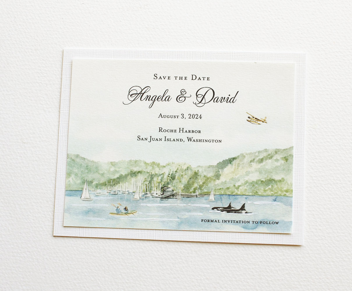 Roche Harbor Resort Wedding Invitation