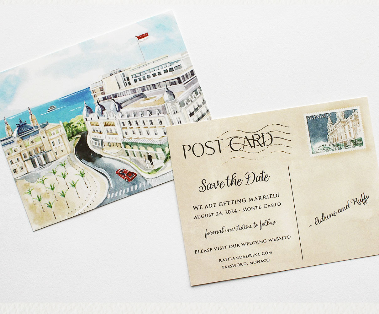 Monte Carlo Wedding Invitations