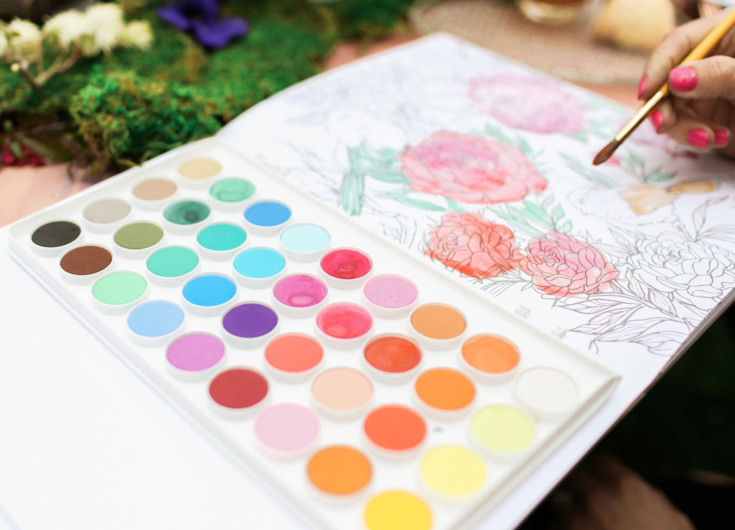 Kristy's Watercoloring Book Painting Party 
