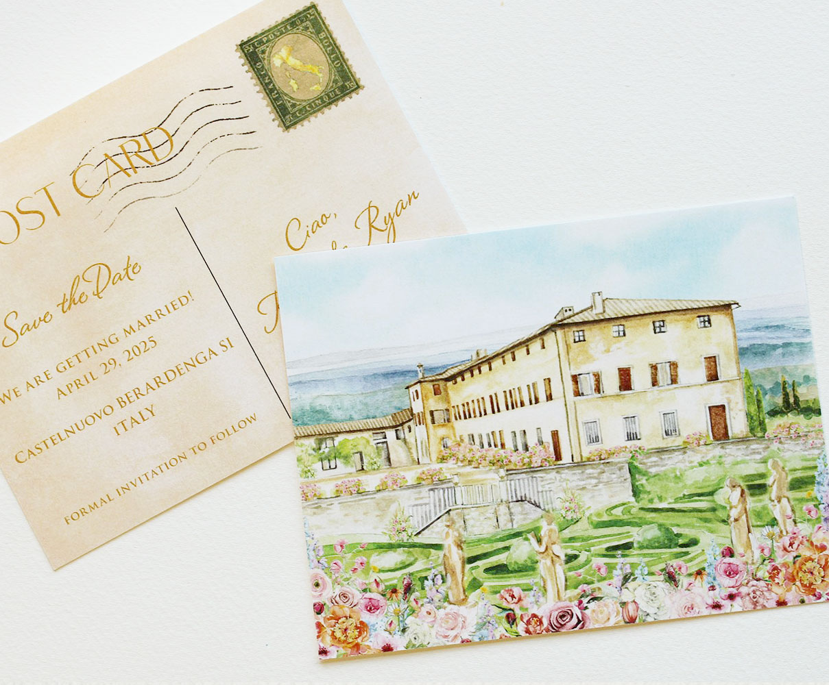 Villa Catignano Wedding Stationery