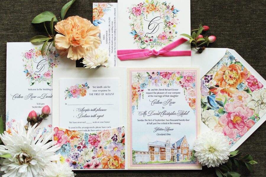 bright-watercolor-floral-monogram-wedding-stationery