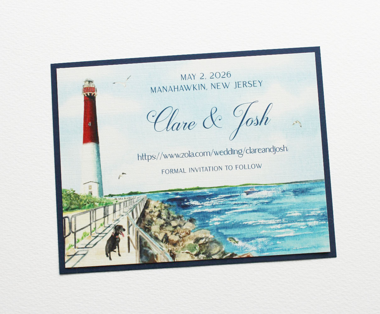 Custom Bonnet Island Estate Wedding Invites