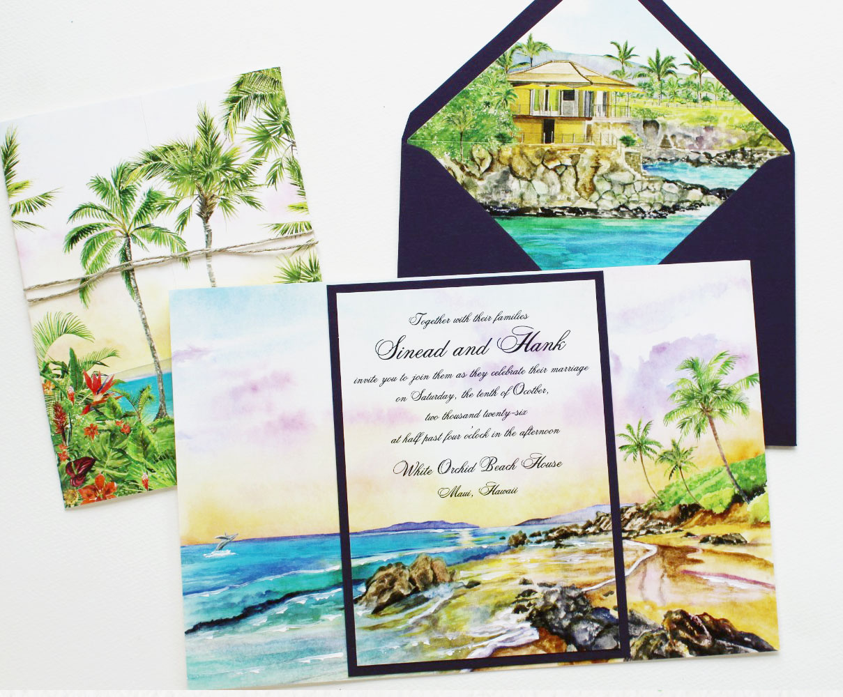 custom-hawaii-wedding-stationery