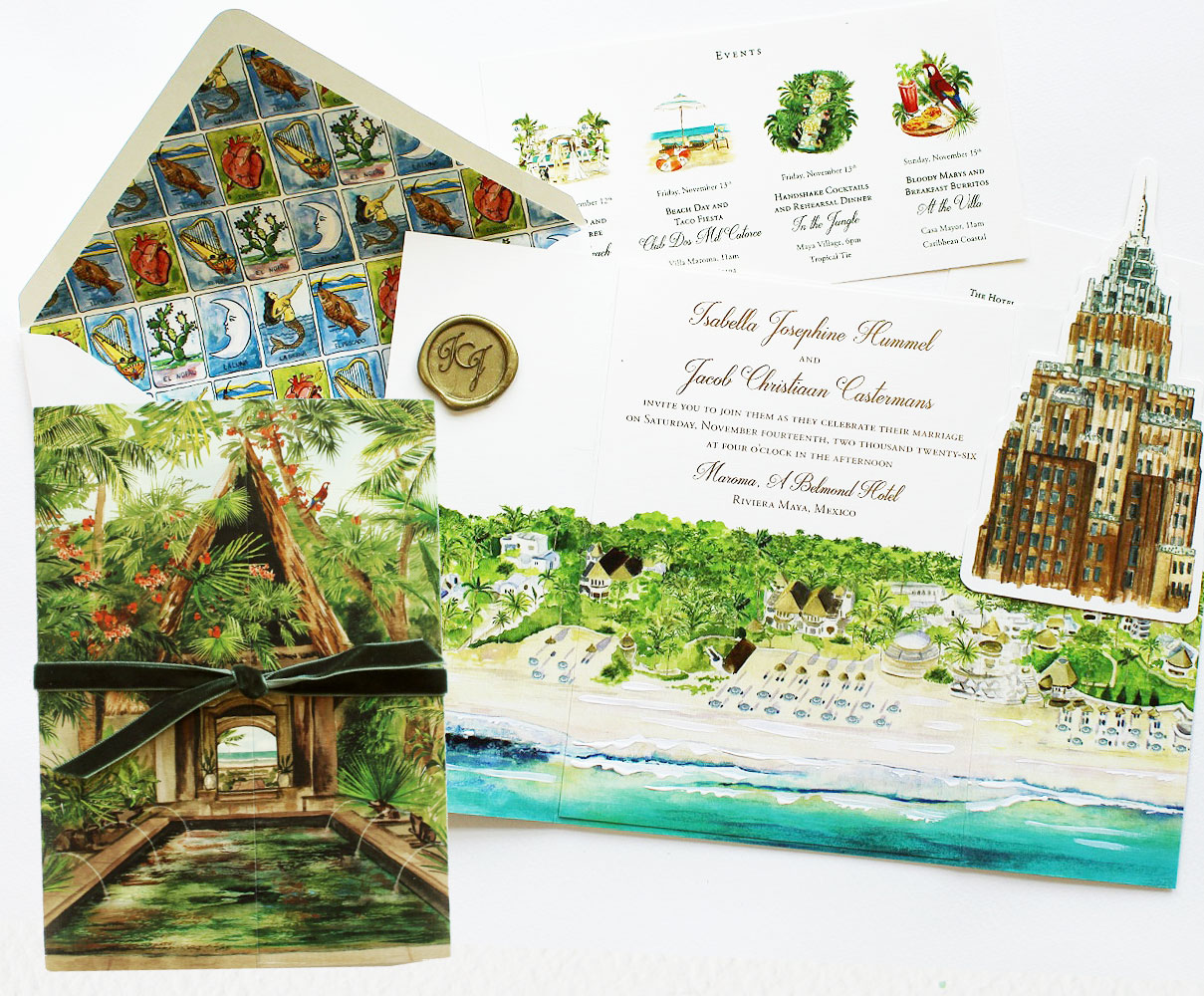 belmond-maroma-watercolor-wedding-invitation