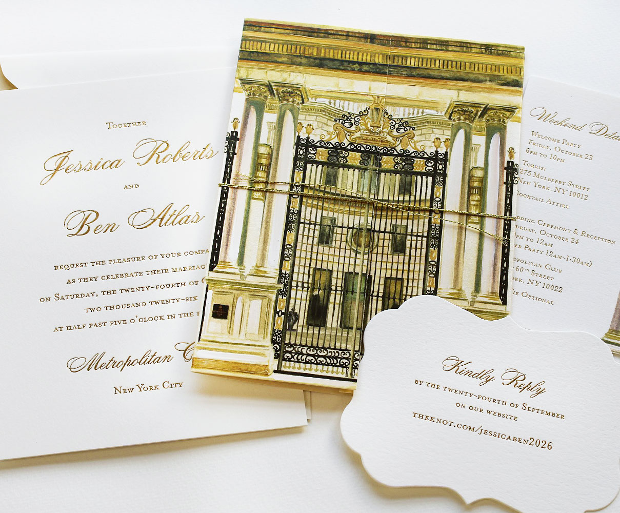 gold-foil-metropolitan-club-wedding-invitation
